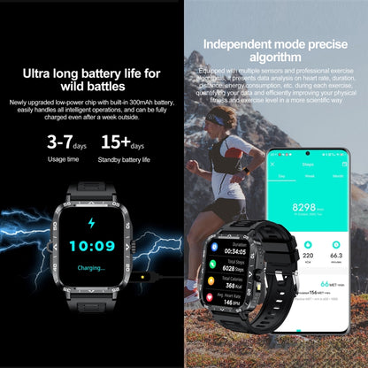 ZW59 1.95 inch BT Call Sports Smart Watch, Blood Oxygen / Heart Rate / Remote Photography(Black) by buy2fix