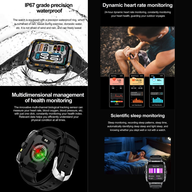 ZW59 1.95 inch BT Call Sports Smart Watch, Blood Oxygen / Heart Rate / Remote Photography(Black) by buy2fix