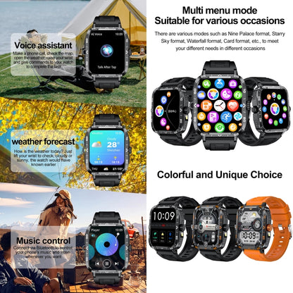 ZW59 1.95 inch BT Call Sports Smart Watch, Blood Oxygen / Heart Rate / Remote Photography(Black) by buy2fix