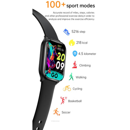 KT73S 1.85 inch Square Screen BT Call Smart Watch, Heart Rate / Blood Pressure / Blood Oxygen / Female Health / Sleep Monitoring(Purple) by buy2fix