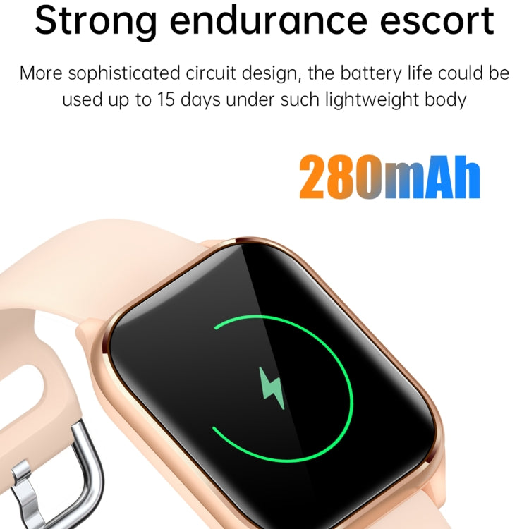 KT73S 1.85 inch Square Screen BT Call Smart Watch, Heart Rate / Blood Pressure / Blood Oxygen / Female Health / Sleep Monitoring(Purple) by buy2fix