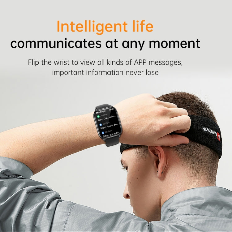 KT73S 1.85 inch Square Screen BT Call Smart Watch, Heart Rate / Blood Pressure / Blood Oxygen / Female Health / Sleep Monitoring(Purple) by buy2fix