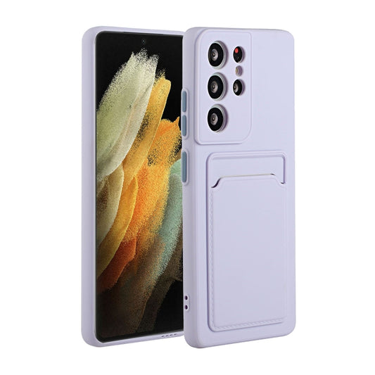 For Samsung Galaxy S25 Ultra 5G Card Slot Design Shockproof TPU Phone Case(Purple) by buy2fix