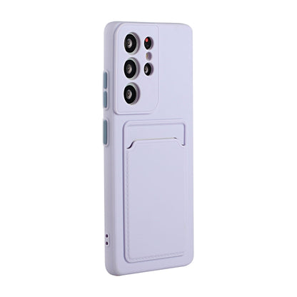 For Samsung Galaxy S25 Ultra 5G Card Slot Design Shockproof TPU Phone Case(Purple) by buy2fix