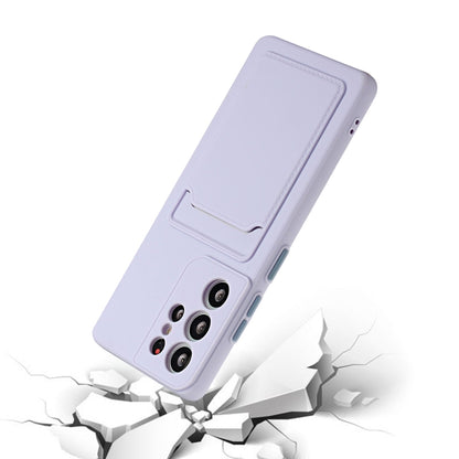 For Samsung Galaxy S25 Ultra 5G Card Slot Design Shockproof TPU Phone Case(Purple) by buy2fix