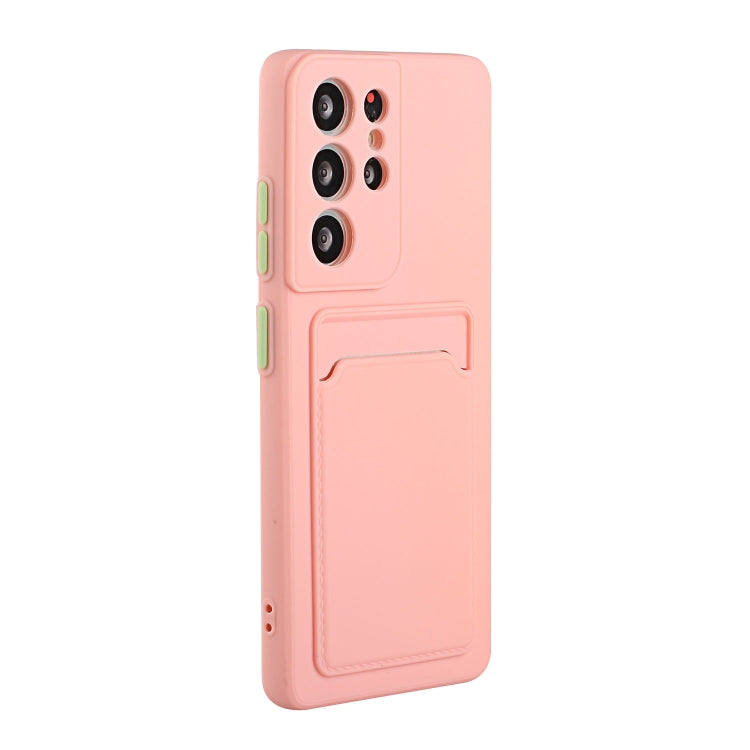 For Samsung Galaxy S25 Ultra 5G Card Slot Design Shockproof TPU Phone Case(Pink) by buy2fix