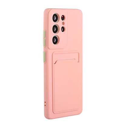 For Samsung Galaxy S25 Ultra 5G Card Slot Design Shockproof TPU Phone Case(Pink) by buy2fix