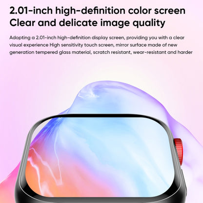 LC88 2 inch Square Screen BT Call Smart Watch, Heart Rate / Blood Pressure / Blood Oxygen / Sleep Monitoring(Silver) by buy2fix