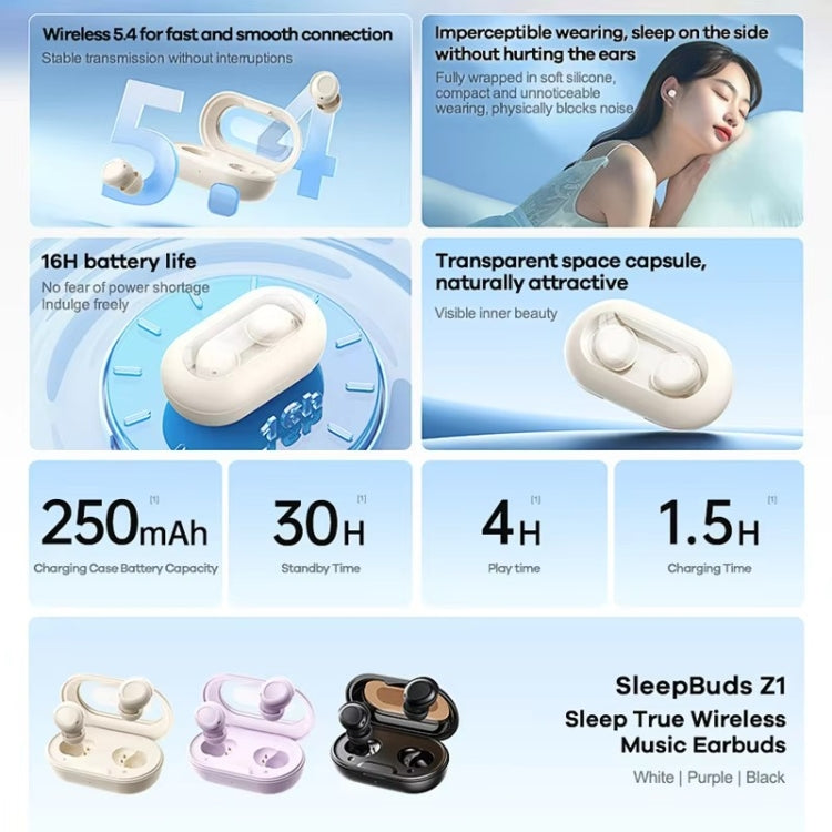 REMAX SleepBuds Z1 True Wireless Bluetooth 5.4 Music Earphones(Purple) - TWS Earphone by REMAX | Online Shopping UK | buy2fix