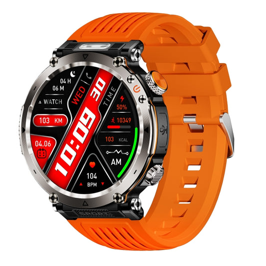 HT30 1.7 inch IP68 Waterproof Silicone Band Smart Watch, Support Flashlight / Banknote Detector Light / Compass(Orange) by buy2fix