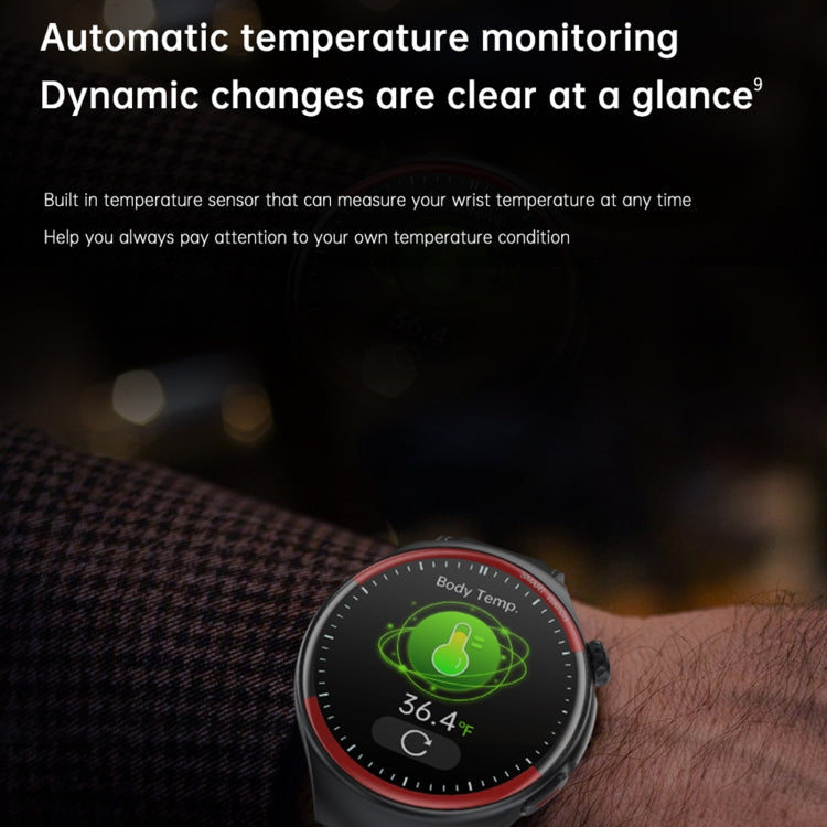 T82 1.43 inch Round Screen BT Call Smart Watch, Heart Rate / Blood Pressure / Blood Oxygen / Sleep / Blood Sugar / HRV / Metope / SOS, Strap:Silicone Blue by buy2fix