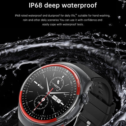 T82 1.43 inch Round Screen BT Call Smart Watch, Heart Rate / Blood Pressure / Blood Oxygen / Sleep / Blood Sugar / HRV / Metope / SOS, Strap:Silicone Blue by buy2fix