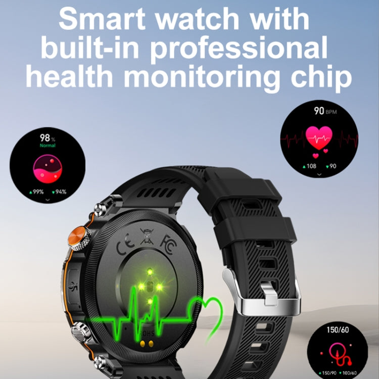 HT30 1.7 inch IP68 Waterproof Steel Band Smart Watch, Support Flashlight / Banknote Detector Light / Compass(Black) by buy2fix