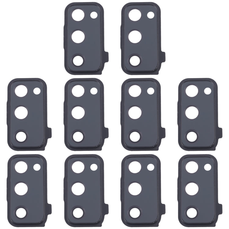 For Samsung Galaxy S20 FE SM-G780F 10pcs Rear Camera Lens Cover(Black) - Camera Series by buy2fix | Online Shopping UK | buy2fix