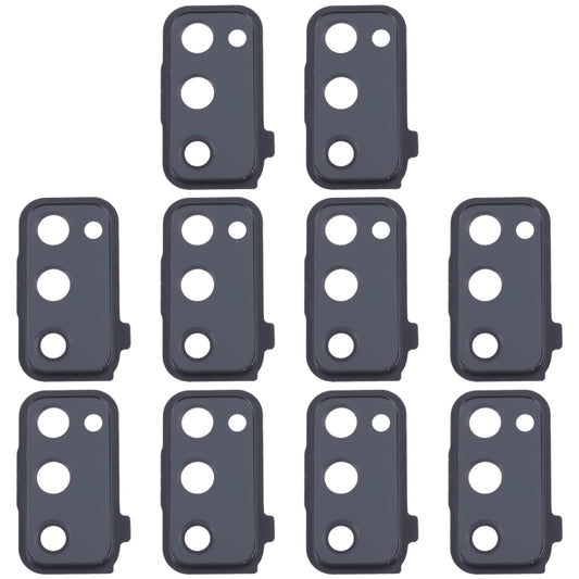 For Samsung Galaxy S20 FE SM-G780F 10pcs Rear Camera Lens Cover(Black) - Camera Series by buy2fix | Online Shopping UK | buy2fix