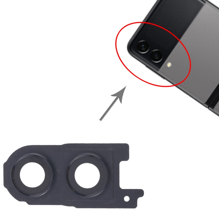 For Samsung Galaxy Z Flip3 5G SM-F711BF 10pcs Rear Camera Lens Cover(Black) - Camera Series by buy2fix | Online Shopping UK | buy2fix