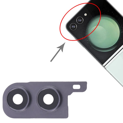 For Samsung Galaxy Z Flip5 SM-F731B 10pcs Rear Camera Lens Cover(Black) - Camera Series by buy2fix | Online Shopping UK | buy2fix