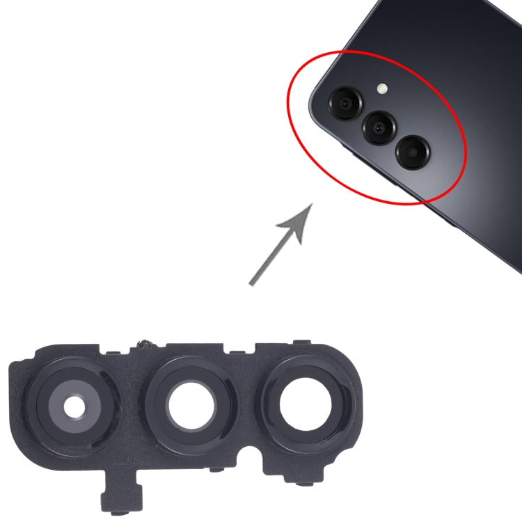 For Samsung Galaxy A16 SM-A165F 10pcs Rear Camera Lens Cover(Black) - Camera Series by buy2fix | Online Shopping UK | buy2fix