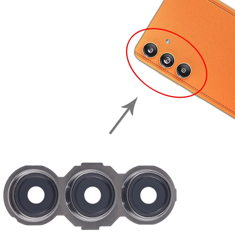 For Samsung Galaxy F55 SM-E556B 10pcs Rear Camera Lens Cover(Black) - Camera Series by buy2fix | Online Shopping UK | buy2fix
