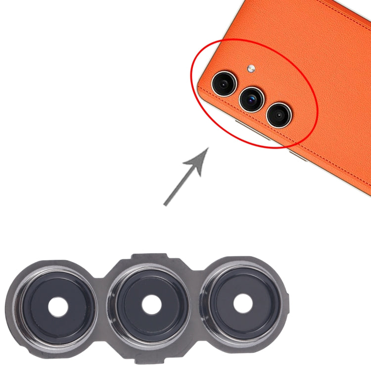 For Samsung Galaxy C55 SM-C556B 10pcs Rear Camera Lens Cover(Black) - Camera Series by buy2fix | Online Shopping UK | buy2fix