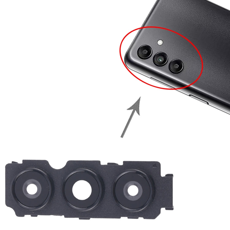 For Samsung Galaxy A04s SM-A047F 10pcs Rear Camera Lens Cover(Black) - Camera Series by buy2fix | Online Shopping UK | buy2fix