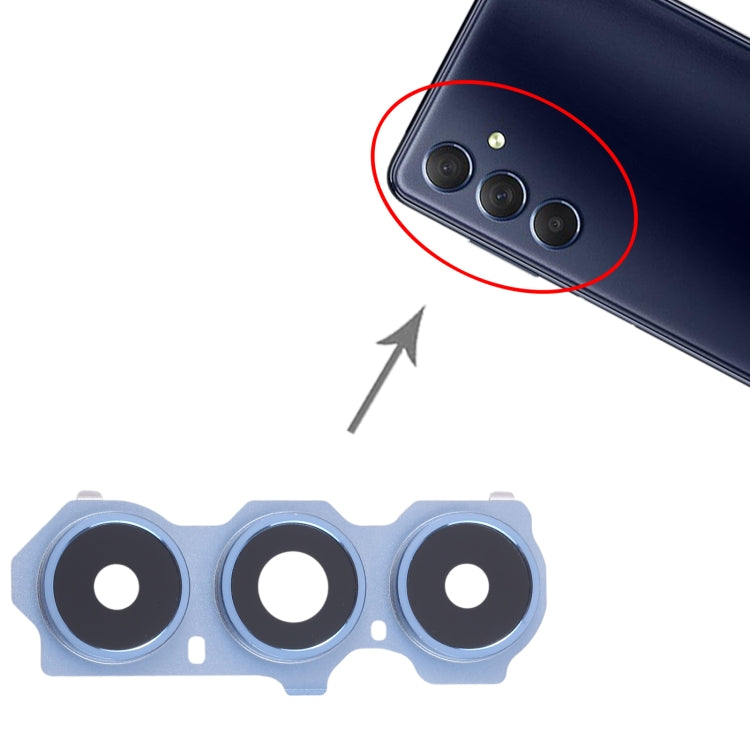 For Samsung Galaxy M54 SM-M546B 10pcs Rear Camera Lens Cover(Blue) - Camera Series by buy2fix | Online Shopping UK | buy2fix