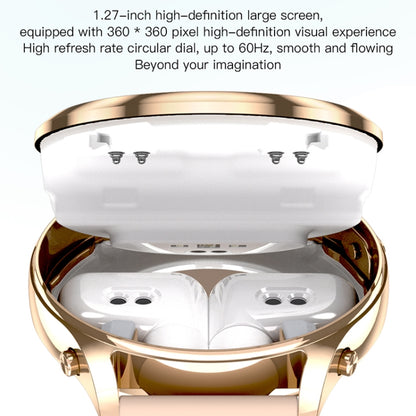X17 mini 1.27 inch IP67 Waterproof 2 in 1 Bluetooth Earphone Smart Watch(Gold) by buy2fix