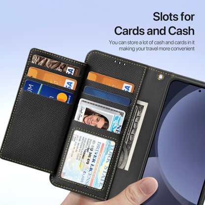 For Samsung Galaxy S25+ 5G DUX DUCIS Lawa Series 2 in 1 Wallet Zipper Detachable MagSafe Phone Case with Lanyard(Black) by DUX DUCIS