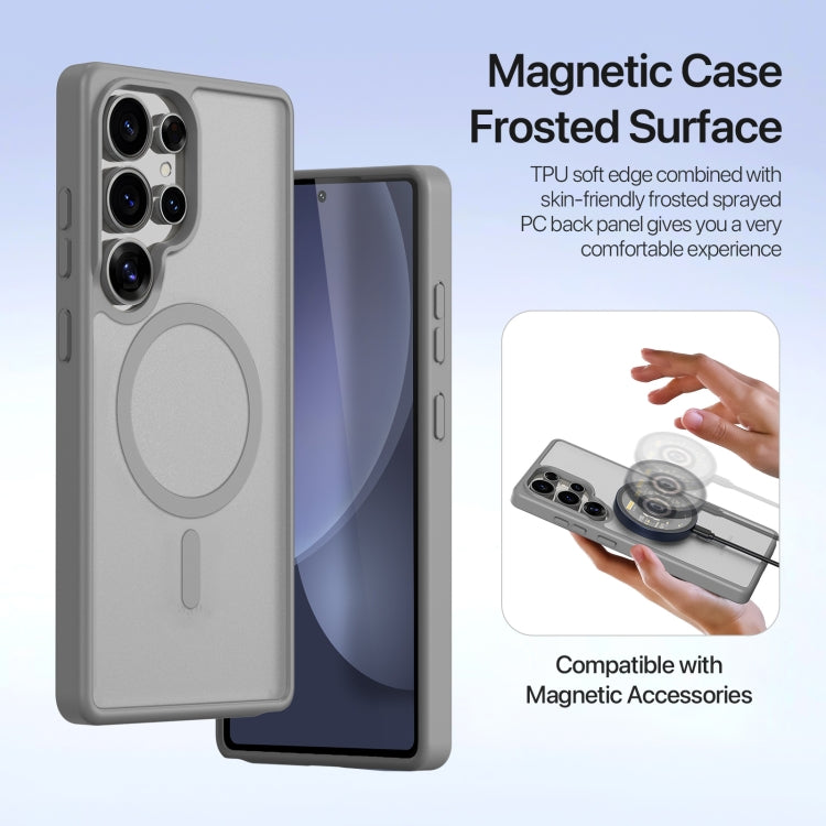 For Samsung Galaxy S25 Ultra 5G DUX DUCIS Lawa Series 2 in 1 Wallet Zipper Detachable MagSafe Phone Case with Lanyard(Grey) by DUX DUCIS