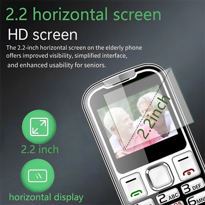 W26 Elder Keypad Phone, 2.2 inch, 6800mAh, 21 Keys, SOS, FM, Dual SIM, GSM, Plug:EU Plug(Black) - Others by buy2fix | Online Shopping UK | buy2fix