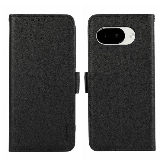 For Google Pixel 10a ABEEL Side-Magnetic Litchi Pattern Leather RFID Phone Case(Black)