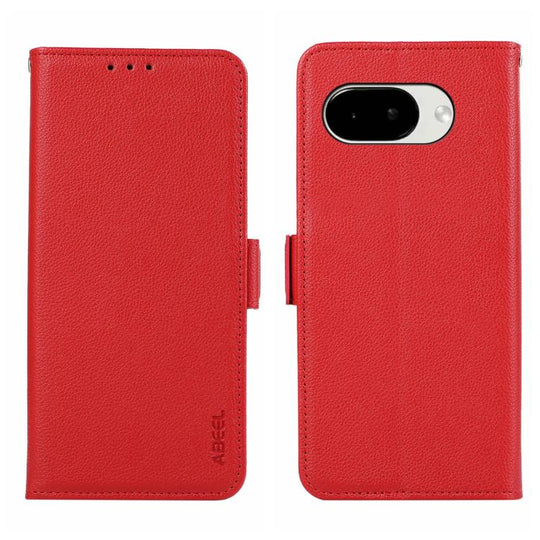 For Google Pixel 10a ABEEL Side-Magnetic Litchi Pattern Leather RFID Phone Case(Red)