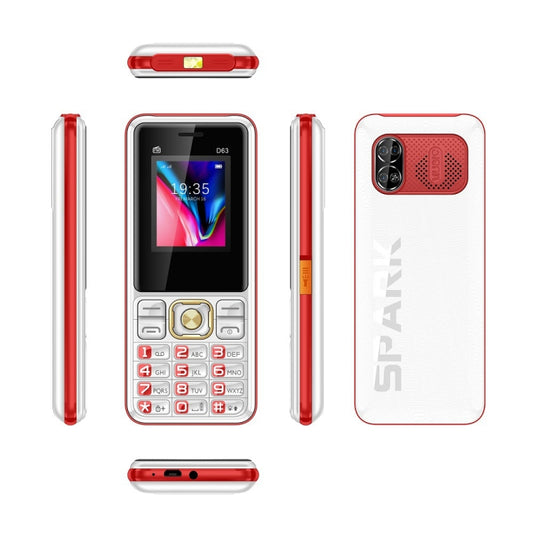 D63 Elder Keypad Phone, 1.77 inch, 3600mAh, SOS, FM, Dual SIM, GSM, Plug:US Plug(Red) - Others by buy2fix | Online Shopping UK | buy2fix