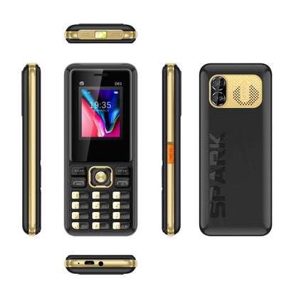 D63 Elder Keypad Phone, 1.77 inch, 3600mAh, SOS, FM, Dual SIM, GSM, Plug:UK Plug(Black) - Others by buy2fix | Online Shopping UK | buy2fix