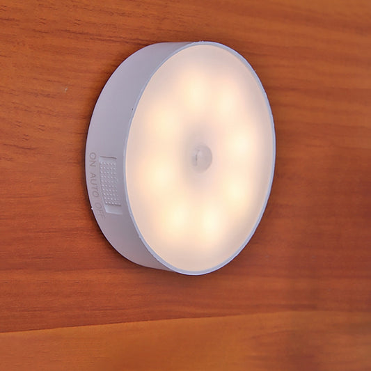 Intelligent Human Body Induction LED Night Light Bedside Lamp with Switch(Warm Light) - Sensor LED Lights by buy2fix | Online Shopping UK | buy2fix