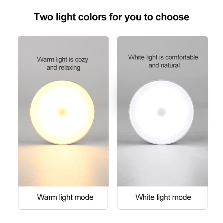 Intelligent Human Body Induction LED Night Light Bedside Lamp with Switch(White Light) - Sensor LED Lights by buy2fix | Online Shopping UK | buy2fix