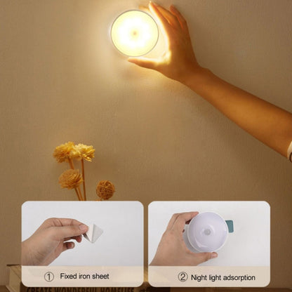 Intelligent Human Body Induction LED Night Light Bedside Lamp with Switch(White Light) - Sensor LED Lights by buy2fix | Online Shopping UK | buy2fix