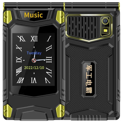 M7+ 4G Dual Screen Flip Elder Rugged Phone, 2.8 inch Inner, 2.4 inch Outer, 6800mAh Battery, 24 Keys, Flashlight, Network: 4G, Dual SIM, SOS, Plug:EU Plug(Black) - Others by buy2fix | Online Shopping UK | buy2fix