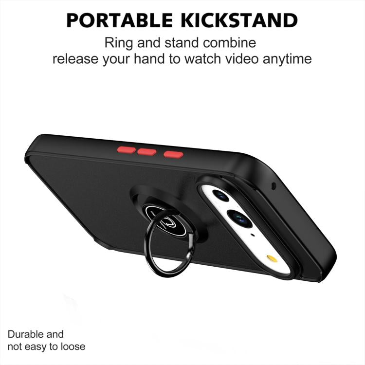 For Google Pixel 10 Pro XL Q Shadow 1 Series TPU + PC Phone Case with Ring(Red) - Google Cases by buy2fix | Online Shopping UK | buy2fix