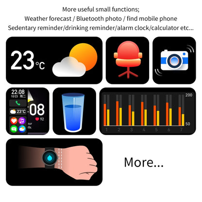 CY19 1.32 inch AMOLED Screen Silicone Strap Smart Watch, Blood Oxygen/Blood Pressure/Heart Rate(Starlight) by buy2fix