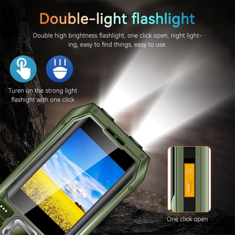 Q6000 Elder Keypad Phone, 2.4 inch, 6800mAh, Dual Flashlights, 21 Keys, SOS, FM, Dual SIM, GSM, Plug:EU Plug(Green) - Others by buy2fix | Online Shopping UK | buy2fix