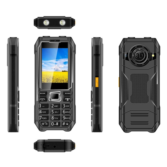 Q6000 Elder Keypad Phone, 2.4 inch, 6800mAh, Dual Flashlights, 21 Keys, SOS, FM, Dual SIM, GSM, Plug:US Plug(Black) - Others by buy2fix | Online Shopping UK | buy2fix