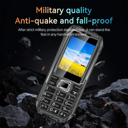Q6000 Elder Keypad Phone, 2.4 inch, 6800mAh, Dual Flashlights, 21 Keys, SOS, FM, Dual SIM, GSM, Plug:US Plug(Black) - Others by buy2fix | Online Shopping UK | buy2fix