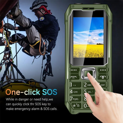 Q6000 Elder Keypad Phone, 2.4 inch, 6800mAh, Dual Flashlights, 21 Keys, SOS, FM, Dual SIM, GSM, Plug:US Plug(Green) - Others by buy2fix | Online Shopping UK | buy2fix