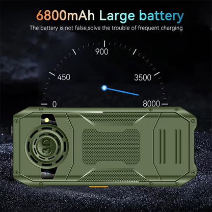 Q6000 Elder Keypad Phone, 2.4 inch, 6800mAh, Dual Flashlights, 21 Keys, SOS, FM, Dual SIM, GSM, Plug:US Plug(Green) - Others by buy2fix | Online Shopping UK | buy2fix
