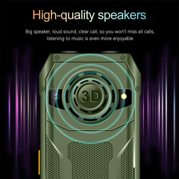 Q6000 Elder Keypad Phone, 2.4 inch, 6800mAh, Dual Flashlights, 21 Keys, SOS, FM, Dual SIM, GSM, Plug:US Plug(Green) - Others by buy2fix | Online Shopping UK | buy2fix