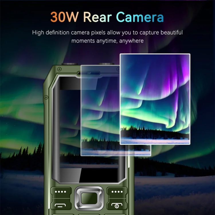 Q6000 Elder Keypad Phone, 2.4 inch, 6800mAh, Dual Flashlights, 21 Keys, SOS, FM, Dual SIM, GSM, Plug:UK Plug(Green) - Others by buy2fix | Online Shopping UK | buy2fix