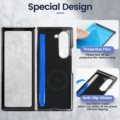 For Samsung Galaxy Z Fold5 VIETAO Integrated MagSafe PU Phone Case(Black) - Galaxy Z Fold5 Cases by VIETAO | Online Shopping UK | buy2fix