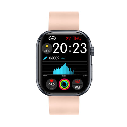 ET587 1.95 inch AMOLED Screen Smart Watch, ECG Electrocardiogram/Blood Sugar Monitoring(Pink) by buy2fix