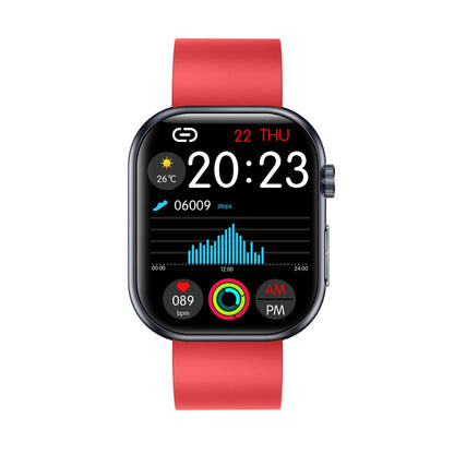 ET587 1.95 inch AMOLED Screen Smart Watch, ECG Electrocardiogram/Blood Sugar Monitoring(Red) by buy2fix